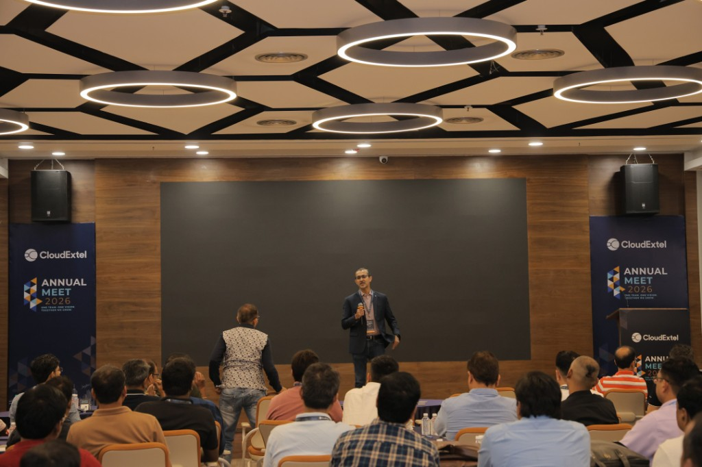 CloudExtel Annual Meet 2026 keynote on stage